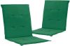 VidaXL Tuinstoelkussens 2 st 100x50x3 cm groen online kopen