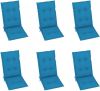 VidaXL Tuinstoelkussens 6 st 120x50x7 cm blauw online kopen