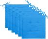 VidaXL Tuinstoelkussens 6 st 50x50x3 cm stof blauw online kopen