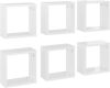 VidaXL Wandschappen kubus 6 st 30x15x30 cm hoogglans wit online kopen