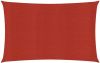 VIDAXL Zonnezeil 160 g/m&#xB2, 3, 5x4, 5 m HDPE rood online kopen