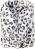 Zo!Home Zo Home Flanel Fleece Badjas Snow Leopard grey online kopen