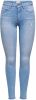 Only Onlblush MID SK ANK RAW BB Rea4347 : Light Blue Denim | Freewear Jeans online kopen