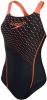 Speedo eco medley logo medalist badpak zwart/rood dames online kopen