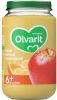 Olvarit Appel Banaan Sinaasappel fruithapje voor baby's vanaf 6+ maanden 6x200 gram babyvoeding in een fruitpotje online kopen