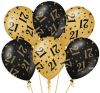 Shoppartners 6x Stuks Leeftijd Verjaardag Feest Ballonnen 21 Jaar Geworden Zwart/goud 30 Cm Ballonnen online kopen