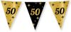 Shoppartners Leeftijd Verjaardag Feest Vlaggetjes 50 Jaar Geworden Zwart/goud 10 Meter Vlaggenlijnen online kopen