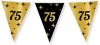 Shoppartners Leeftijd Verjaardag Feest Vlaggetjes 75 Jaar Geworden Zwart/goud 10 Meter Vlaggenlijnen online kopen