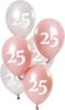 Folat Ballonnen Glossy 25 Jaar 23 Cm Latex Roze/zilver 6 Stuks online kopen