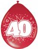 Feestbazaar Ballonnen 40 Jaar Jubileum Robijn Rood 8 Stuks online kopen