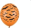 Merkloos 6x Oranje/zwarte Halloween Ballonnen 30 Cm Met Vleermuizen Print online kopen
