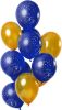 Feestbazaar Ballonnen Set 25 Jaar Blauw Goud Premium 12 Stuks online kopen