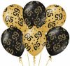 Shoppartners 6x Stuks Leeftijd Verjaardag Feest Ballonnen 65 Jaar Geworden Zwart/goud 30 Cm Ballonnen online kopen