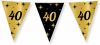 Shoppartners Leeftijd Verjaardag Feest Vlaggetjes 40 Jaar Geworden Zwart/goud 10 Meter Vlaggenlijnen online kopen