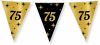 Shoppartners Leeftijd Verjaardag Feest Vlaggetjes 75 Jaar Geworden Zwart/goud 10 Meter Vlaggenlijnen online kopen
