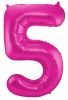 Feestbazaar Roze Folieballon Cijfer 5 86 cm online kopen