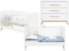 Bopita Babykamer Fenna 2 delig ombouwbaar 70 x 140 cm wit/natuur online kopen