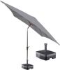 Kopu ® vierkante parasol Malaga 200x200 cm met voet Light Grey online kopen