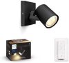 Philips Hue Runner opbouwspot White Ambiance 1-lichts Zwart Bluetooth + dimmer online kopen