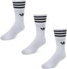 Adidas Originals Kousen Solid Crew 3 Pak Wit/Zwart online kopen