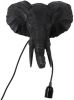Homestylingshop.nl Wandlamp olifant zwart polystone 33 cm online kopen