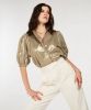 JOSH V Manon blouse in biologisch katoenblend met glanzende finish online kopen