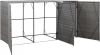VidaXL Containerberging driedubbel 229x78x120 cm poly rattan antraciet online kopen