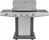 VIDAXL Gasbarbecue en grill 4+1 kookzone zwart en zilver online kopen