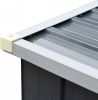 VidaXL Haardhoutschuur 330x84x152 cm gegalvaniseerd staal grijs online kopen