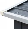 VidaXL Haardhoutschuur 330x92x153 cm gegalvaniseerd staal grijs online kopen