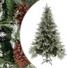 VidaXL Kerstboom Met Dennenappels 120 Cm Pvc En Pe Groen En Wit online kopen