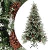 VidaXL Kerstboom Met Dennenappels 195 Cm Pvc En Pe Groen En Wit online kopen