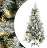 VidaXL Kerstboom Met Led&apos, s, Dennenappels En Sneeuw 225 Cm Pvc En Pe online kopen