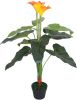 VidaXL Kunst calla lelie plant met pot 85 cm rood en geel online kopen