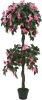 VidaXL Kunstplant met pot rododendron 155 cm groen en roze online kopen