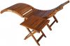 VidaXL Ligbed met tafel massief acaciahout bruin online kopen
