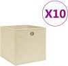 VIDAXL Opbergboxen 10 st 28x28x28 cm nonwoven stof cr&#xE8, me online kopen