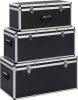 VIDAXL Opbergkoffers 3 st aluminium zwart online kopen