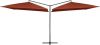 VidaXL Parasol Dubbel Met Stalen Paal 250x250 Cm Terracottakleurig online kopen