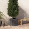VidaXL Plantenbak 50x50x50 cm massief grenenhout grijs online kopen