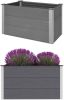 VIDAXL Plantenbak verhoogd 100x50x54 cm HKC grijs online kopen