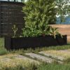 VidaXL Plantenbak verhoogd 150x31x31 cm massief grenenhout zwart online kopen