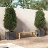 VidaXL Plantenbakken 2 st 50x50x50 cm massief grenenhout grijs online kopen