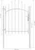 VidaXL Tuinpoort met gebogen bovenkant 1x2 m staal wit online kopen