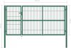 VidaXL Tuinpoort met palen 350x140 cm staal groen online kopen