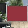 VidaXL Tuinscherm uittrekbaar 120x500 cm rood online kopen
