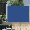 VidaXL Tuinscherm uittrekbaar 140x500 cm blauw online kopen