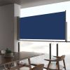 VidaXL Tuinscherm uittrekbaar 60x300 cm blauw online kopen