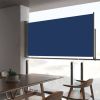 VidaXL Tuinscherm uittrekbaar 80x300 cm blauw online kopen