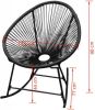 VidaXL Schommelstoel voor in de tuin zwart poly rattan online kopen